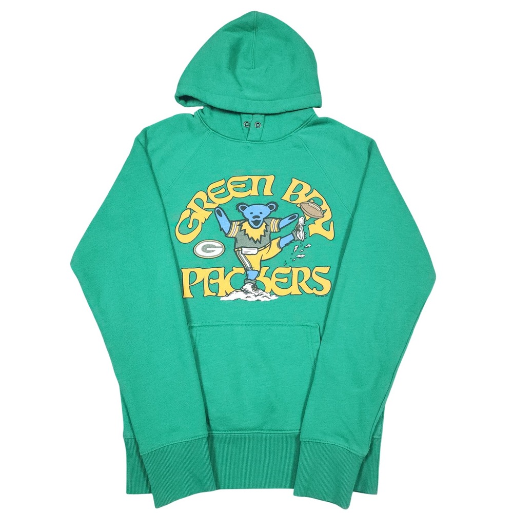 Homage Green Bay Packers Grateful Dead Hoodie Mens XS Green NFL Dancing Bear